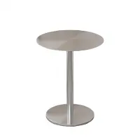 360Home Table commerciale, table gastronomique, table basse, table de café, table de salon, table de salle à manger, table de restaurant, table ronde en acier inoxydable 60x75cm 【BXG-BY60】
