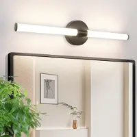 ZMH Lampe miroir LED Applique murale 60 cm Mur 8 W Lampe noire Applique murale 4000 K Blanc neutre Moderne