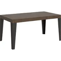 Itamoby Table Extensible 90X160/420 Cm Noyer Flammé Structure Anthracite