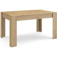 Skraut Home EXO Table à manger, 140x90x76 cm, Pour 6 personnes, Meubles de Salon, Chêne