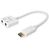 Equip Adaptateur de câble usb-c vers jack audio 2 3,5 mm femelle pour casque et microphone