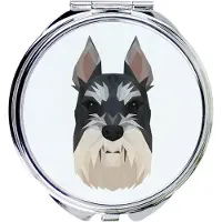 Art-Dog Schnauzer I - Miroir avec photo et impression géométrique de la marque