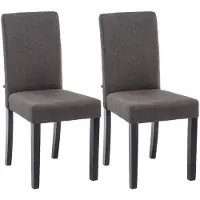CLP lot de 2 chaises de salle à manger Ina tissu noir