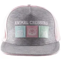 Heroes Inc Casquette Nintendo Animal Crossing Carreaux Pastel Grise