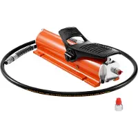 Vevor Pompe hydropneumatique 10 000 PSI, réservoir de 0,69 L, sortie NPT 3/8 pouces, entrée NPT 1/4 pouces, pompe à pied àpneumatique avec boîtier métallique