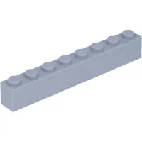 LEGO 50 pièces 3008 Brick 1x8 Part Basic Bricks 50 Clair Gris Bleuâtre
