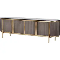 FURNLUX Table de télévision Stilig Grau 200cm / Couleur principale : Gris / Dimensions : 200 x 60 x 40 cm