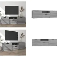 vidaXL Armoire TV Gris Sonoma 140x35x40 cm Bois composite - Meuble TV - Armoires TV - Support TV - Meubles TV