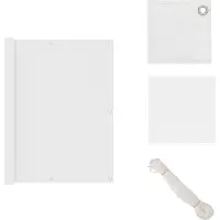 vidaXL Paravent de balcon Blanc 120x400 cm Tissu Oxford - Parasols et écrans solaires