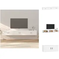 vidaXL Armoires murales TV 3 pcs. Blanc 100x34,5x40 cm - Meubles TV
