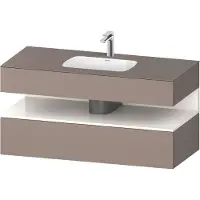 Duravit Collection One lavabo à encastrer avec meuble sous-vasque en console, 1200x550x600mm, niche blanc ultra-brillant, QA4787022430000