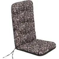 Hobbygarden Coussin de chaise pour meubles de jardin Coussin pour meubles de jardin - Basia - 123 x 48 x 7 cm - Braun Coffee