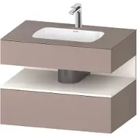 Duravit Collection One lavabo à encastrer avec meuble sous-vasque en console, 800x550x600mm, niche blanc supermat, QA4785084430010