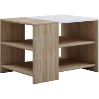 AI SEN AISEN Table basse Mila 70 Chêne Sonoma/Blanc