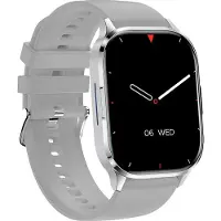 INF Montre intelligente étanche avec différents modes sportifs, appels Bluetooth Argent