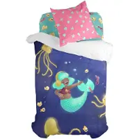 Happy Friday Housse de couette Mr Fox Happy mermaid Coloré Matelas simple 2 pièces
