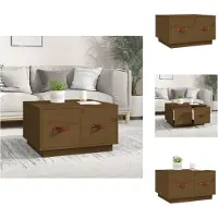 vidaXL Table basse marron miel 60x53x35 cm Pin massif - Tables basses