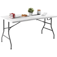 Costway Table pliante de camping Table pliante de jardin Table de bière Table de salle à manger Table de balcon Table pliante M