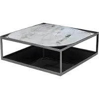 Xl Moebel Gmbh Table basse en métal gris moderne et élégante