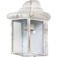 Rabalux 8753 Applique extérieure Norvich, E27, aluminium, blanc, vintage/romantique, IP43, 22cm