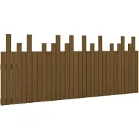 Syfax Tête de lit murale Marron miel 204x3x80 cm Bois massif de pin