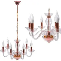 Toolight Lampe Suspendue APP1081-6CP Rose Gold