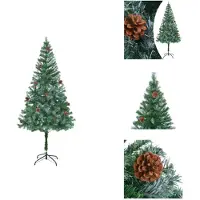 vidaXL Sapin de Noël artificiel avec pommes de pin 180 cm - Sapins de Noël