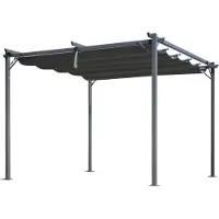 AGA Pavillon de jardin 3x3 m Gris