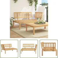 The Living Store Canapé d'angle de jardin en palettes Acacia massif