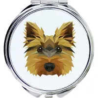 Art-Dog Yorkshire Terrier - Miroir avec photo et imprimé géométrique de la marque