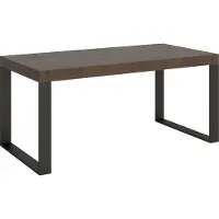 Itamoby Table Extensible 200/304X90 Cm En Noyer Tecno Avec Pieds Anthracite