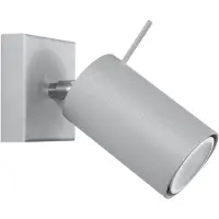 Sollux Applique RING 1 gris 1xGU10 10W acier 8x16x8cm