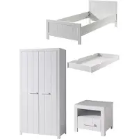 Vipack Cette combinaison Erik comprend les éléments suivants : lit Erik 90 x 200 cm *, Erik Nako *, armoire Erik 2 portes * et sommier Erik *.
