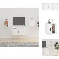 vidaXL Armoires murales TV 2 pcs. Blanc 40x34,5x40 cm - Meubles TV
