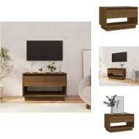 vidaXL Meuble TV brun imitation chêne 70x41x44 cm Bois composite - Meuble TV