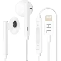 Avizar , écouteurs Lightning pour iPhone Micro Boutons de contrôle, Blanc