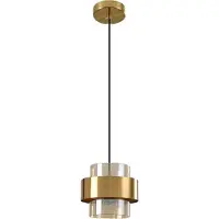 Toolight Lampe Suspendue APP1236-1CP Gold