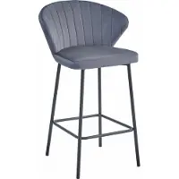 Leobert Valora GATTA Tabouret Gris x1 | Tabouret gris foncé pour la maison et le bureau
