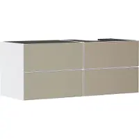 Hansgrohe Xevolos E Meuble sous-lavabo, 4 tiroirs, 1 découpe à droite, 1370x550x555mm, pour console avec vasque à poser à droite, 54239390