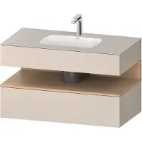 Duravit Collection One lavabo à encastrer avec meuble sous-vasque en console, 1000x550x600mm, niche en chêne naturel, QA4786030830000