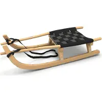 Kathrein Luge de randonnée monoplace avec siège à ceinture, noir-anthracite