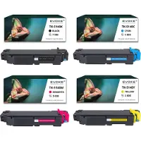 Evoke 4x toner pour Kyocera TK5140K-TK5140B TK5140K CMYK = noir + bleu + rouge + jaune | Remplacement pour M6030 M6530 P6130