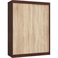 Akord Armoire Coulissante Mono Wengé/Chêne Sonoma 150X60X200