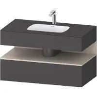 Duravit Collection One lavabo à encastrer avec meuble sous-vasque en console, 1000x550x600mm, niche Taupe Matt, QA4786091490010