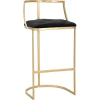 Mauro Ferretti Istanbul tabouret de bar Ø 45x90 cm or noir