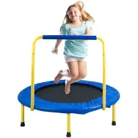 StarTech.com Trampoline - Trampoline de jardin pliable | 810x920x920 mm - Mini trampoline de fitness - Capacité de poids 60 kg - Trampoline pour enfants en bas âge - Bleu - Intérieur, Extérieur, Jardin, Intérieur
