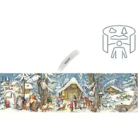 Richard Sellmer Verlag Calendrier de l'Avent panoramique « Hiver dans la forêt » avec motif de crèche