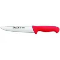 Arcos Couteau de boucher couleur - Prof 294822 acier inoxydable nitrum et mangue lame ergonomique rouge en polypropylène et 20 cm de lame, vitrine