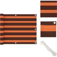 vidaXL Paravent de balcon Orange et brun 75x600 cm Tissu Oxford - Parasols & Protection solaire