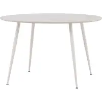Furnlux Classic FURNLUX Table à manger Plaza Beige 120cm / Hauptfarbe : Beige / Dimensions : 120 x 120 x 75 cm